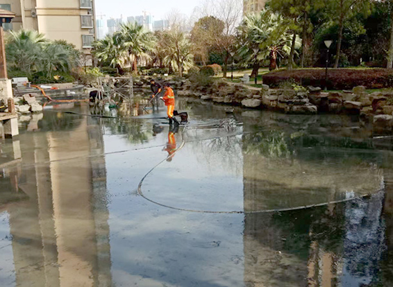 循化景观池淤泥清理